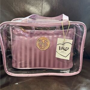 Vegan Pink Travel Cosmetic Bag Set